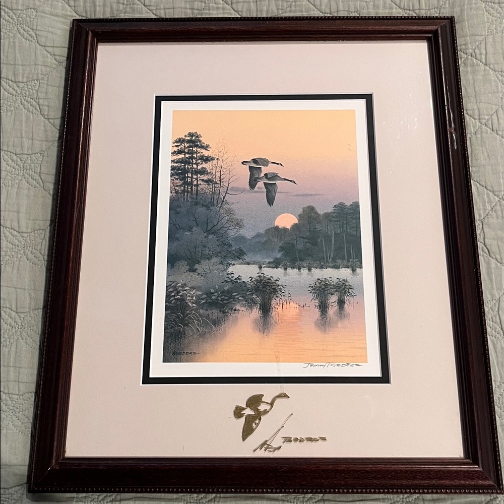 Jerry Raedeke's Framed print titled “Dusk Flight”
